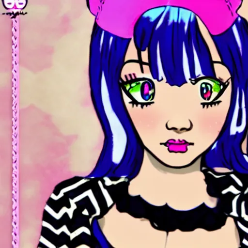 Image similar to melanie martinez in jojo bizarre adventure