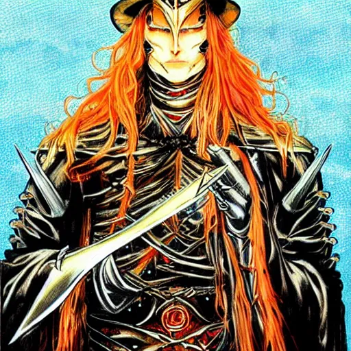 Image similar to Beautiful Sauron in the style of Ayami Kojima