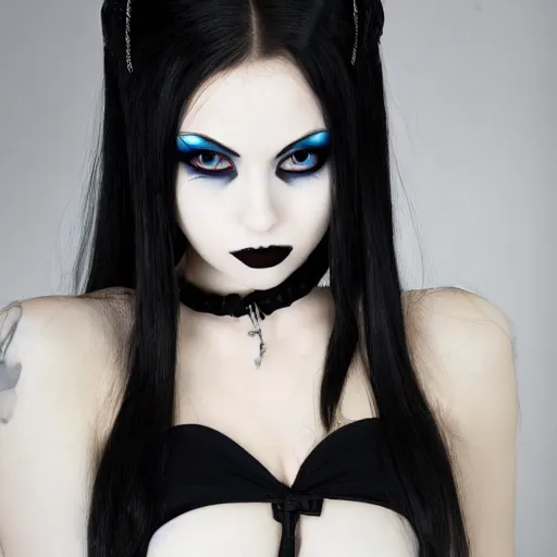 Image similar to photo of young beautiful goth girl, hyper detailed h - 1 0 2 4 w - 1 0 2 4