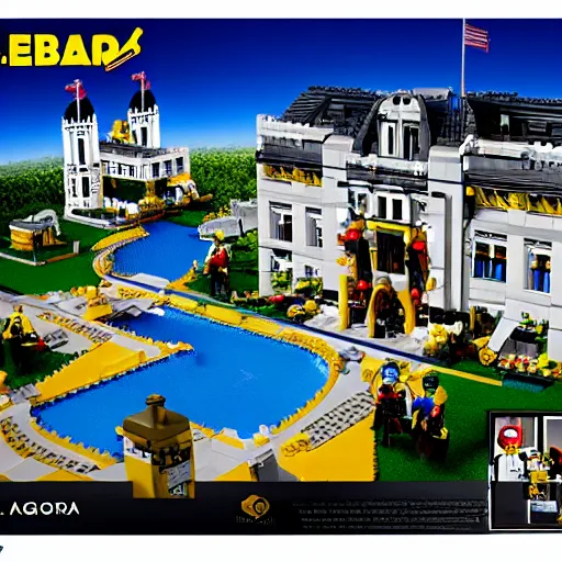 Prompt: mar - a - lago fbi search lego set, global illumination, photorealistic