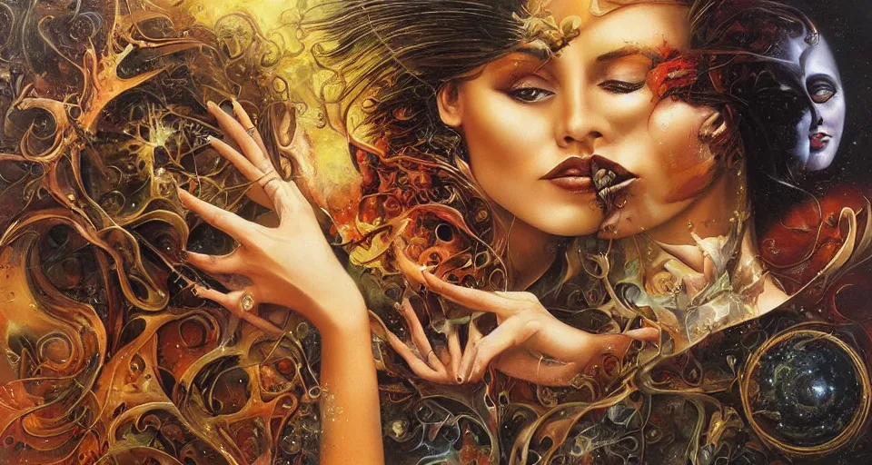 Image similar to the two complementary forces that make up all aspects and phenomena of life, by Karol Bak