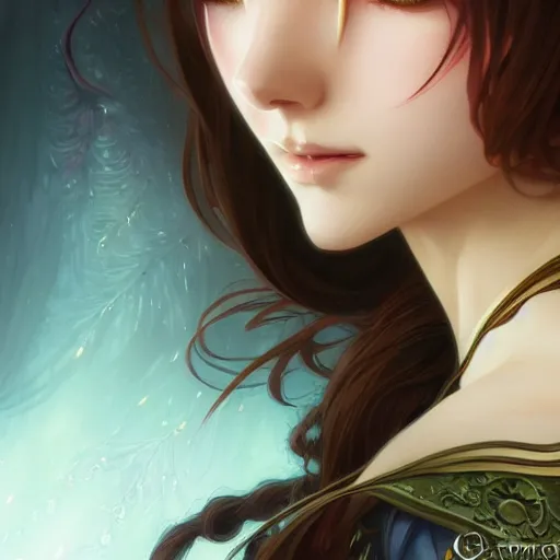 Image similar to beautiful young attractive anime woman, closeup, d & d, fantasy, intricate, elegant, highly detailed, digital painting, artstation, sharp focus, fantasy art, illustration, 8 k, art by artgerm and greg rutkowski and alphonse mucha