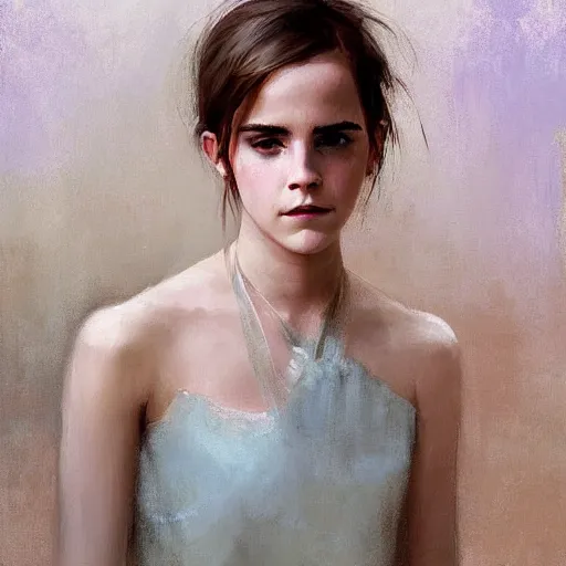 Prompt: emma watson by Richard Schmid by Jeremy Lipking by moebius by atey ghailan