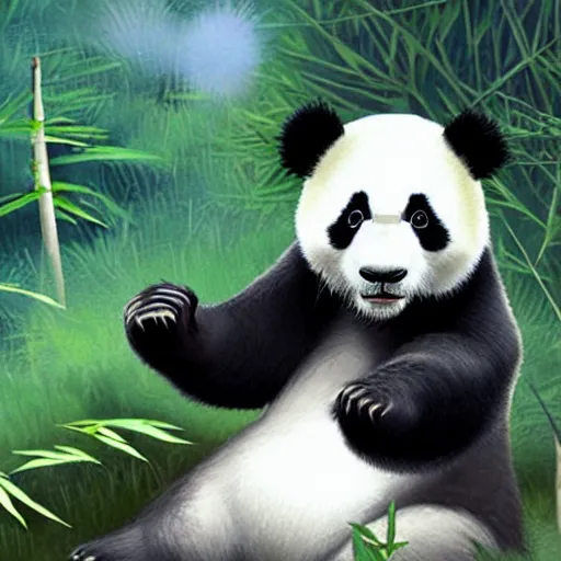 Image similar to realistic panda