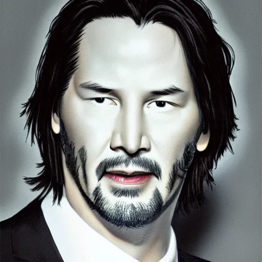 Image similar to Keanu reeves Portrait from the 90s old vintage