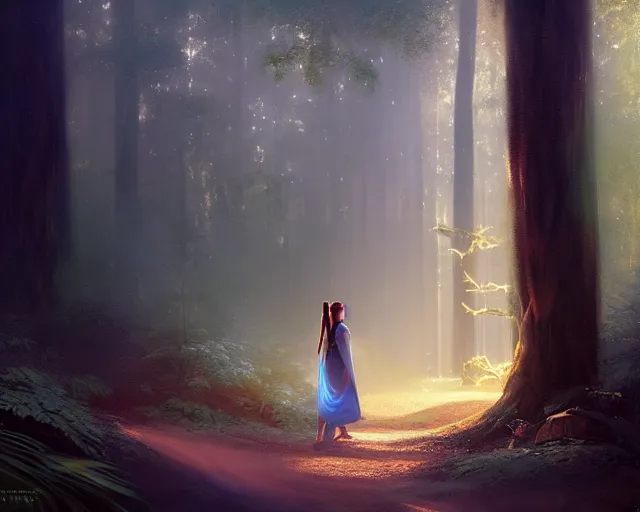 Image similar to qui gon jin as a genie, in a forest. magical atmosphere. art by greg rutkowski. highly detailed 8 k. intricate. lifelike. soft light. nikon d 8 5 0.