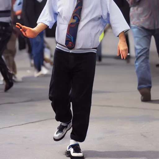 Prompt: jerry seinfeld dressed like sora from kingdom hearts