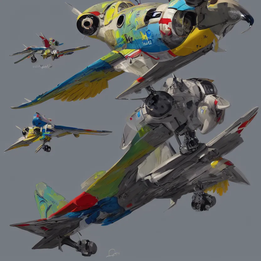 Image similar to budgie as a pilot, concept art, masterpiece, trending on artstation