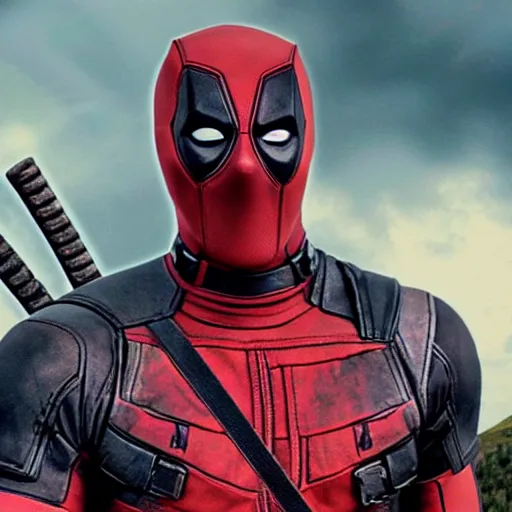 Image similar to Deadpool in the Vikings 4K quality super realistic