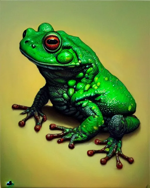 hyper realistic oil painting of a green toad knight, | Stable Diffusion ...