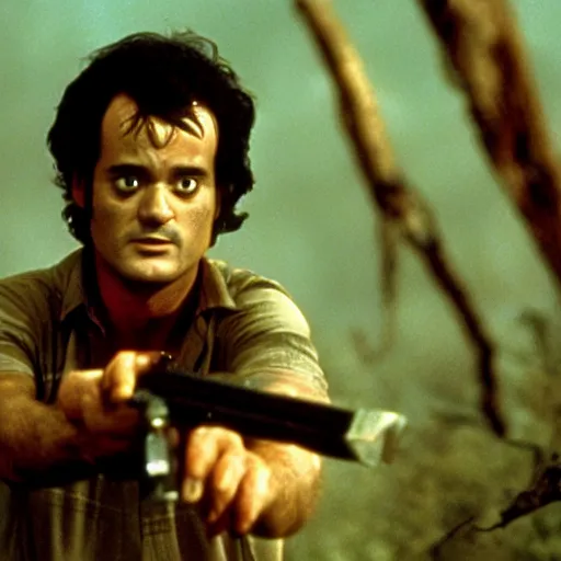 Image similar to bill murray in evil dead