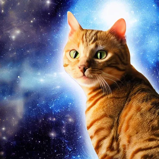 Image similar to detailled photo of a portrait of cat in a space suit