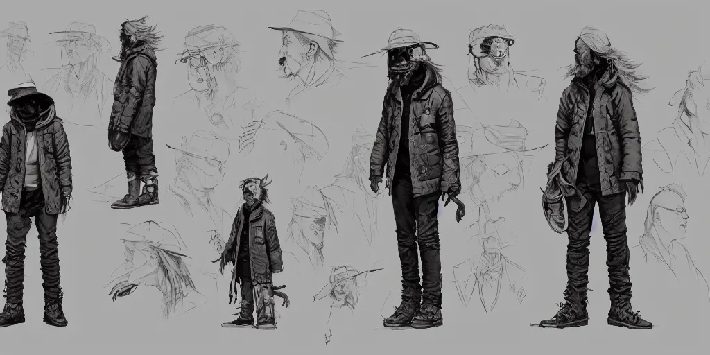 Image similar to Neil Young design, character sheet, kim jung gi, Greg Rutkowski, Zabrocki, Karlkka, Jayison Devadas, Phuoc Quan, trending on Artstation, 8K, ultra wide angle, zenith view, pincushion lens effect