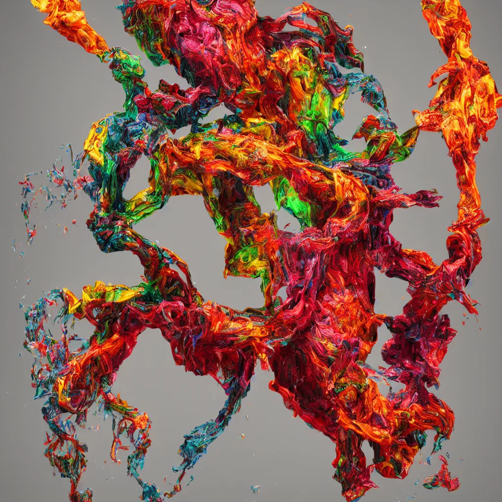 Image similar to painful pleasures by lynda benglis, octane render, colorful, 4 k, 8 k