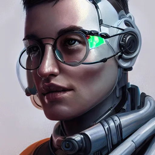 portrait of cyborg scientist by jama jurabaev, | Stable Diffusion | OpenArt