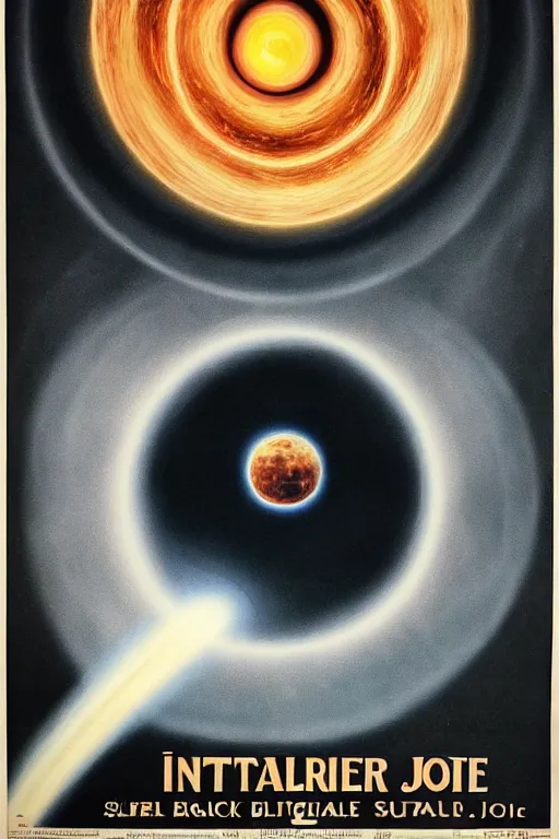 interstellar black hole poster