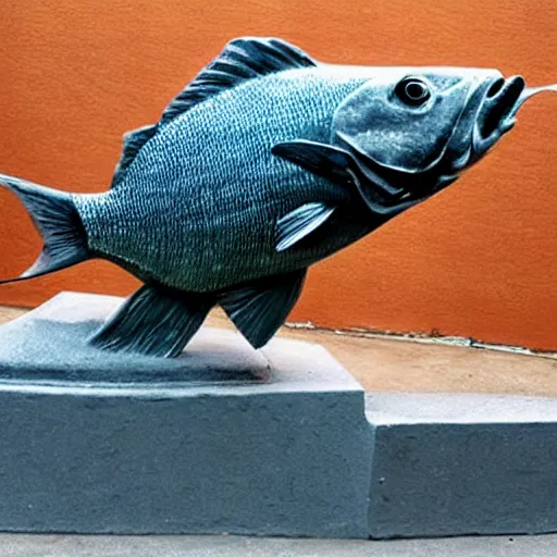 Image similar to fish, but it is a beautiful statue