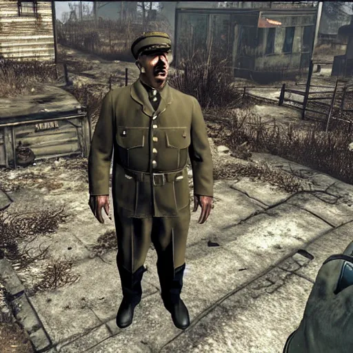 Prompt: hitler in fallout 4