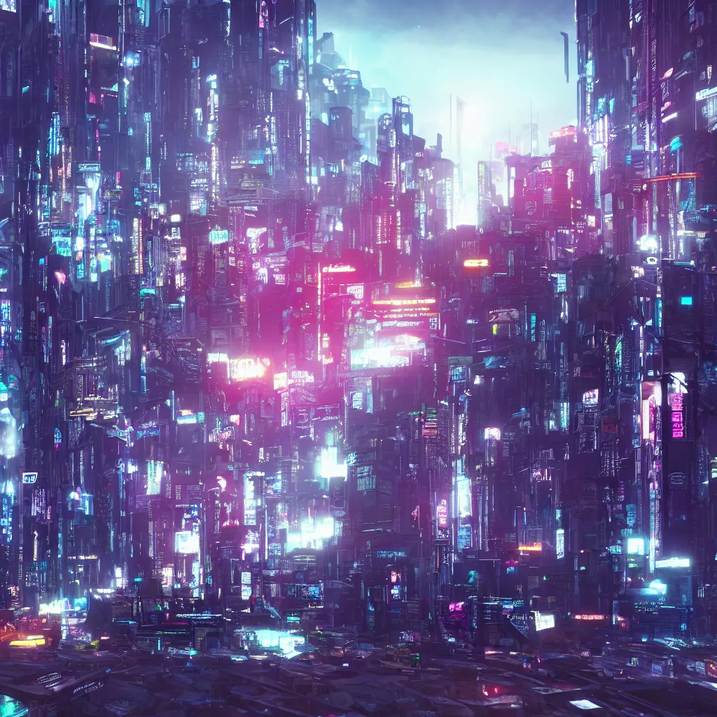 Image similar to cyberpunk city, octane render, volumetric light, realistic, hdr, cinematic