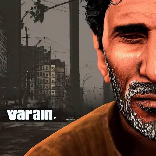 Prompt: kashmiri man, closeup, GTA V poster, sharp focus, aesthetic!!!!!!!, ultra HD, 8k, highly detailed, intricate, elegant,