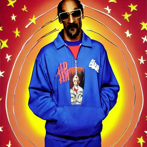 Image similar to Snoop Dogg on a poster for a 1990s sitcom tv show, Studio Photograph, portrait,