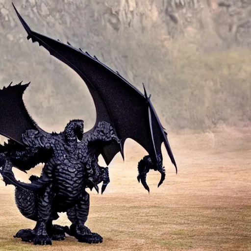 Image similar to giant black dragon