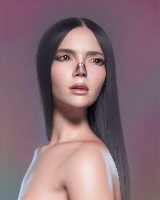 Image similar to realistic portrait of futuristic woman, ultra realistic, 8k