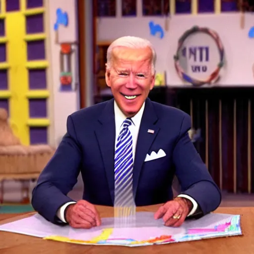 Image similar to joe biden in sesame street