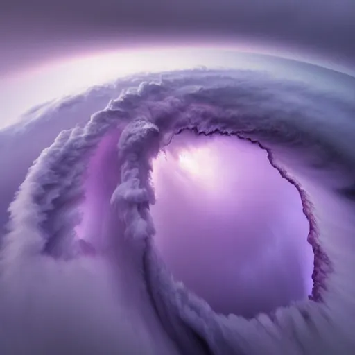 Image similar to amazing photo of the eye of the storm, purple, by marc adamus, digital art, beautiful dramatic lighting