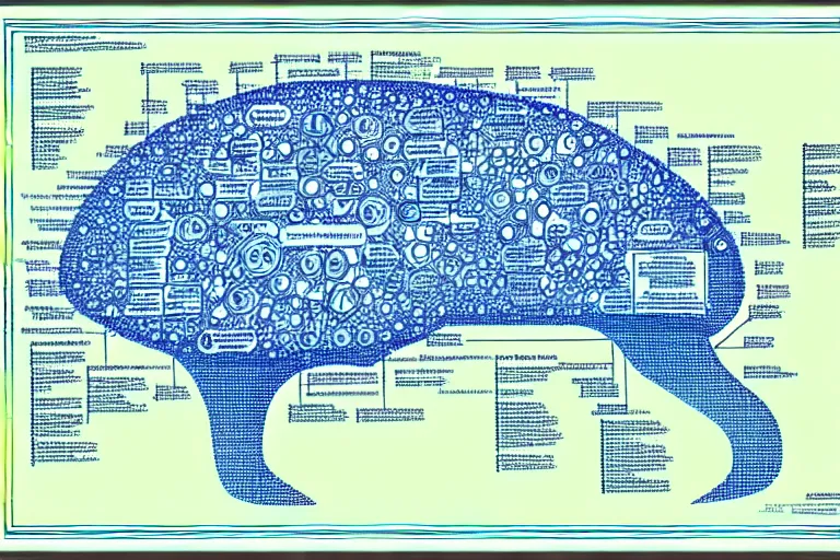 Prompt: a blueprint of the mind