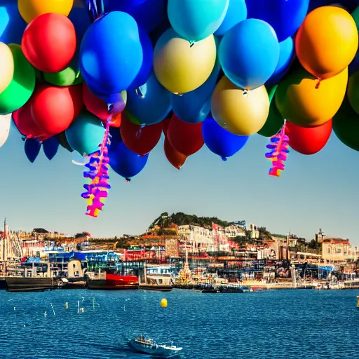 Happy Birthday balloons in the sky Stock Photo by ©daboost 4444972