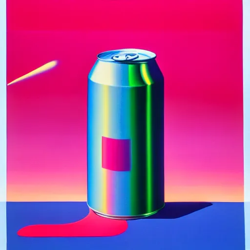 Image similar to shiney soda can by shusei nagaoka, kaws, david rudnick, airbrush on canvas, pastell colours, cell shaded, 8 k