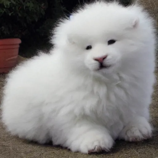 Prompt: cute curly fluffy white furred critters