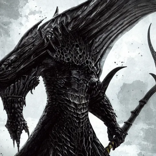 Prompt: Darkeater Midir from Dark Souls 3, cinematic, concept art, detailed, octane