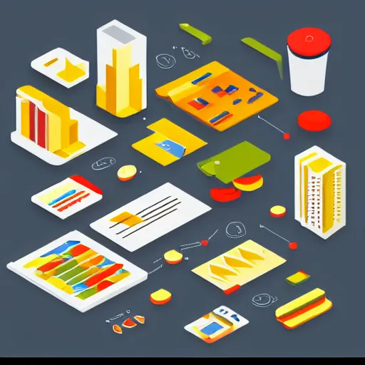 Prompt: isometric flat art graphic for generate business ideas that is exciting and promotional