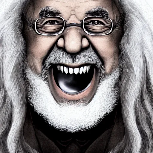 Image similar to portrait danny devito as gandalf, deviantart, smile, ultra realistic