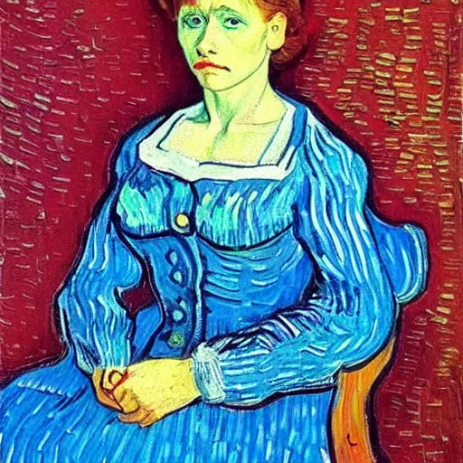 Prompt: a portrait of a beautiful girl, painting by a drunk van gogh