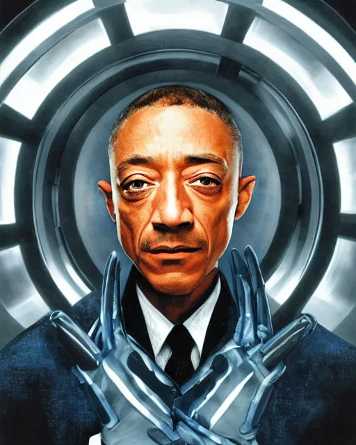 Prompt: Giancarlo Esposito as professor Charles Xavier from X-Men (2000), realistic portrait