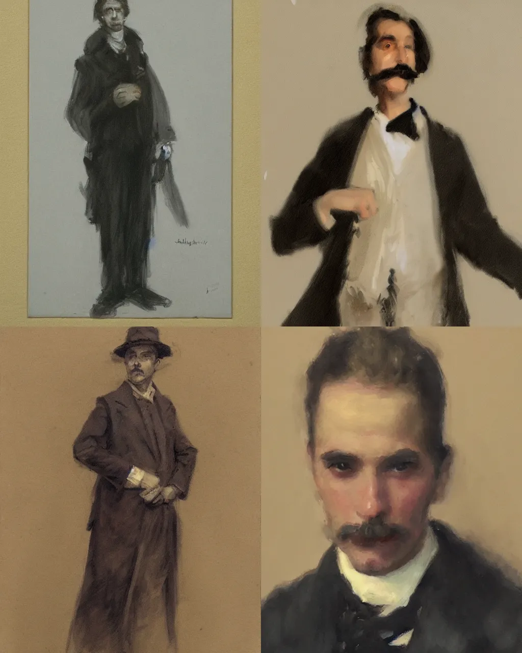 Prompt: Medium shot of a typical character in the style of john singer sargent