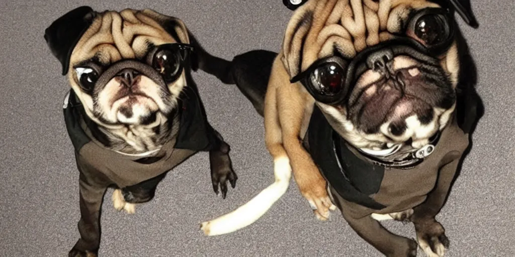 Image similar to snoop dogg as a pug, in the style of dog