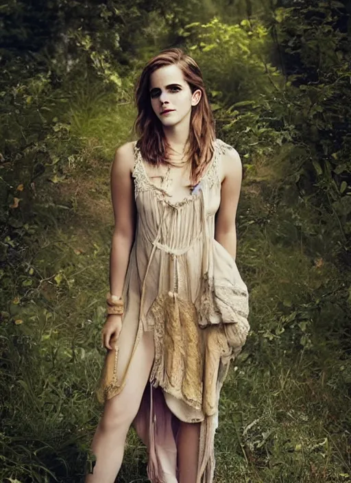 Prompt: Emma Watson for Victorian Secret, perfect face, hot summertime hippie in the rain, full length shot, XF IQ4, 150MP, 50mm, f/1.4, ISO 200, 1/160s, natural light, Adobe Photoshop, Adobe Lightroom, DxO Photolab, Corel PaintShop Pro, rule of thirds, symmetrical balance, depth layering, polarizing filter, Sense of Depth, AI enhanced