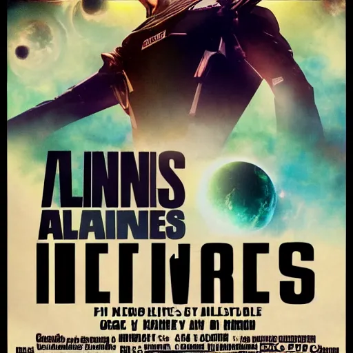 Image similar to alines invading earth, cinema poster, futuristic style