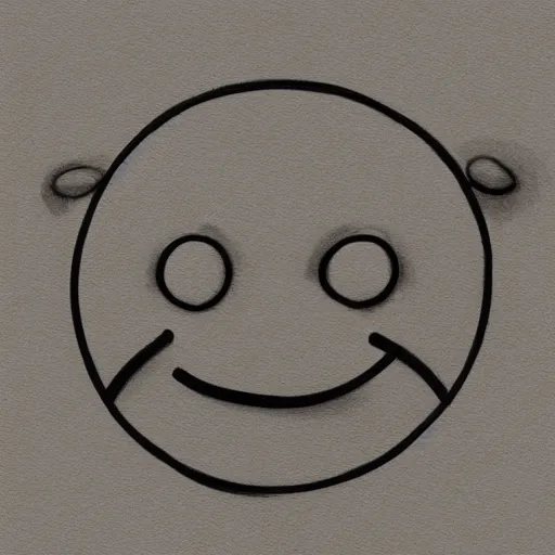 Image similar to a minimalistic drawing of a smiley face upside down, digital art, trending on artstation, fine details, highly detailed, ultra detailed