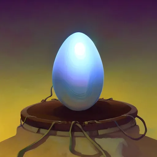 Prompt: alien egg on a pedestal by concept artist gervasio canda, behance hd by jesper ejsing, by rhads, makoto shinkai and lois van baarle, ilya kuvshinov, rossdraws global illumination radiating a glowing aura global illumination ray tracing hdr render in unreal engine 5