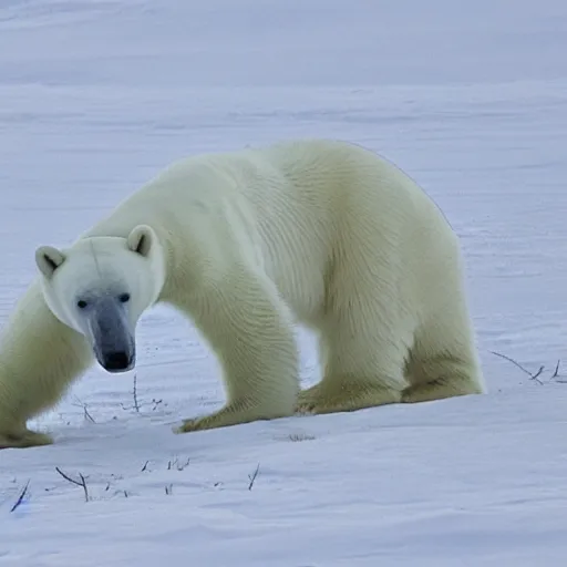 Prompt: bald polar bear