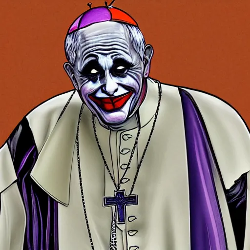 Image similar to the pope as the joker