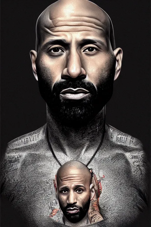 Image similar to joe budden, realistic portrait annie leibovitz photography, symmetrical, highly detailed, digital painting, artstation, concept art, smooth, sharp focus, illustration, cinematic lighting