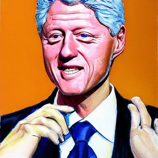 Image similar to bill clinton by kent williams