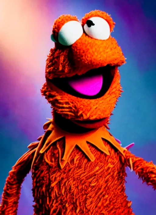 Image similar to studio portrait still of muppet!!!!! vision in avengers infinity war!!!!!! as a muppet muppet as a muppet, 8 k, studio lighting, key light,