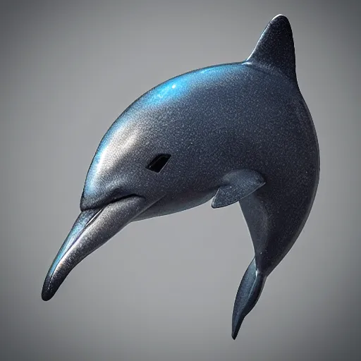 Prompt: robotic dolphin headshot profile picture, commission on furaffinity, unreal engine